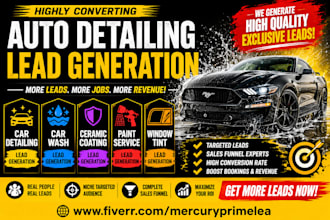 generate car detailing wash paint ceramic coat dealership auto detailing leads