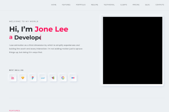 create all in one personal portfolio with wordpress