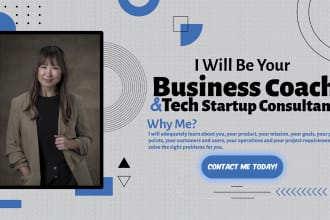 be your business coach and tech startup consultant
