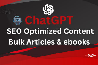 use chatgpt to write SEO optimized content articles through openai chat gpt