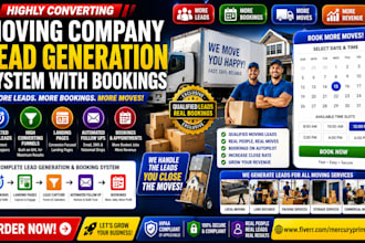 generate logistic leads freight moving movers shipping moving company website