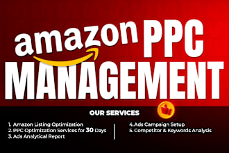 provide monthly amazon PPC management, optimization services
