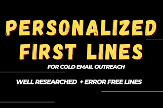 write personalized first lines for cold emails that get replies