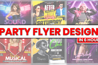design dj night club, party flyers, and instagram post