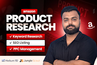 run helium 10 for amazon product research and amazon keywords research