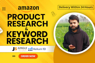 run helium 10 for amazon product research and amazon keywords research
