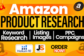 run helium 10 for amazon product research and amazon keywords research