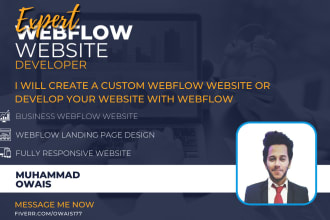 create a webflow ecommerce website or develop webflow website design