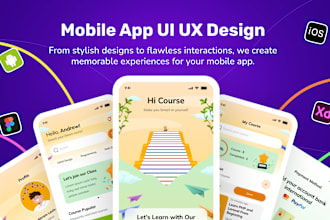 do stunning mobile app UI, website UI UX design or figma app design