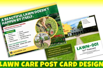 do lawn care postcards, yard signs, door hangers, flyer