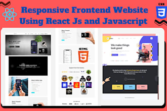 do responsive frontend website using react js and javascript