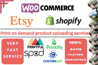 do product listing for printful and printify print on demand