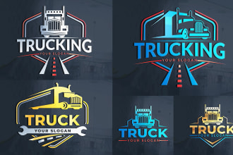 design logistics and trucking logo for your business