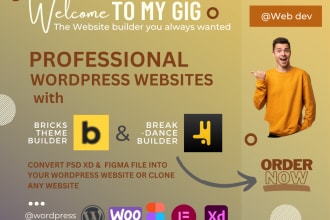 design clone customize websites with bricks builder or breakdance