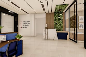 create modern office interior