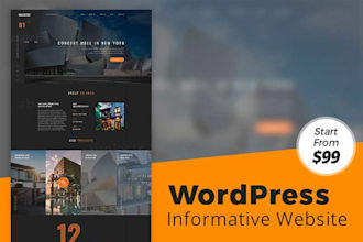 create user centric wordpress website from scratch
