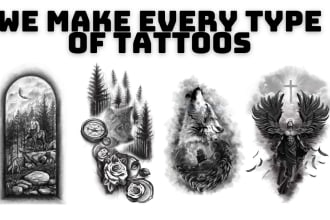 professionally design your sleeve tattoo , chest tattoo