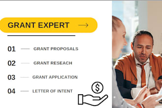 research and write grant proposal for your business funding