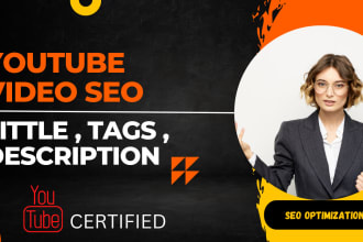 write best SEO title, description and tags for your youtube video