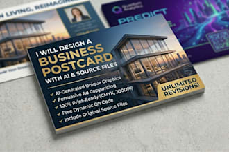 design a promotional business postcard with ai and source files