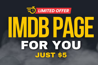 create or update an imdb page for you