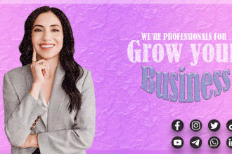 design twitter, facebook page cover or social media banner