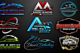 make modern auto detailing, car wash, mobile wash logo