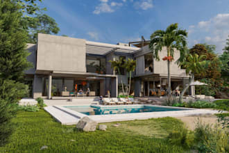 do landscape design and rendering for your backyard garden