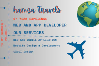 design tour, travel, agency, booking website , landing page or product