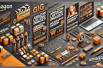design amazon listing images, infographic pictures, amazon photo editing