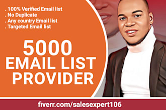 provide and validate 5000 verified email lists for digital marketing