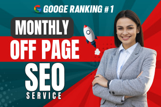 do website monthly off page SEO backlinks via quality manual link building