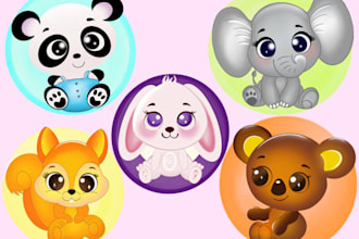 draw cute kawaii stickers and doodles for children