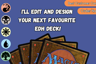 build you a custom magic the gathering edh commander deck