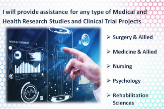 assist in medical and health research studies and clinical trial projects