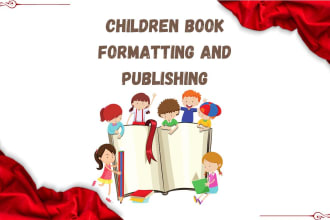 do format children book from illustrations to publish on amazon kindle KDP,
