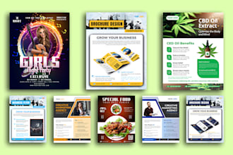 do professional flyer, trifold, brochure, and poster design