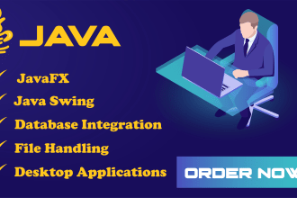 develop java gui swing, javafx, and  console applications