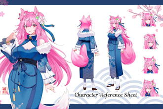 design character sheet or reference sheet for your character