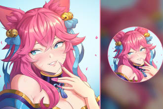 draw beautiful anime profile picture, avatar, icon