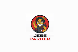 create a geek and sports famous genius logo for jess parker