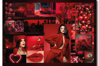 create a unique mood board for fashion and color story