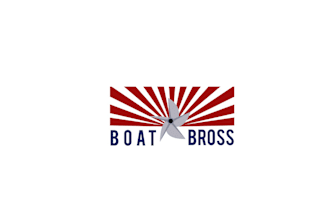 design first class awesome boat bros logo
