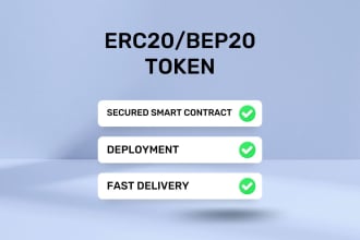create bep20, erc20, polygon, binance token smart contracts