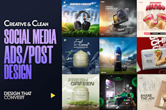 design product poster, social media ads banner, creative amazon listing image