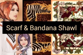 design scarf bandana patterns for fabric prints