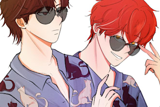 draw fanarts, oc and shipps in anime style