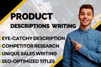 write catchy shopify product descriptions for your brand