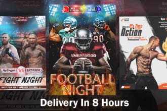 design sports poster, flyer, or any sports graphics for you