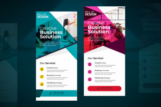 do creative web banner, roll up, flyers, google banner ads